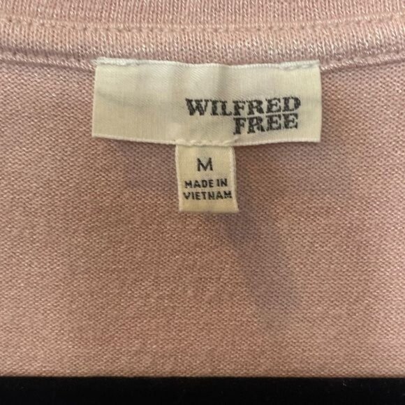 Aritzia Wilfred Free Diapason Tee Pink Blush Long Sleeve Medium Lightweight - Picture 5 of 7